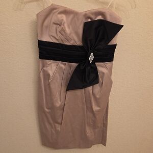 I.N. San Francisco Strapless Dress with Black Bow